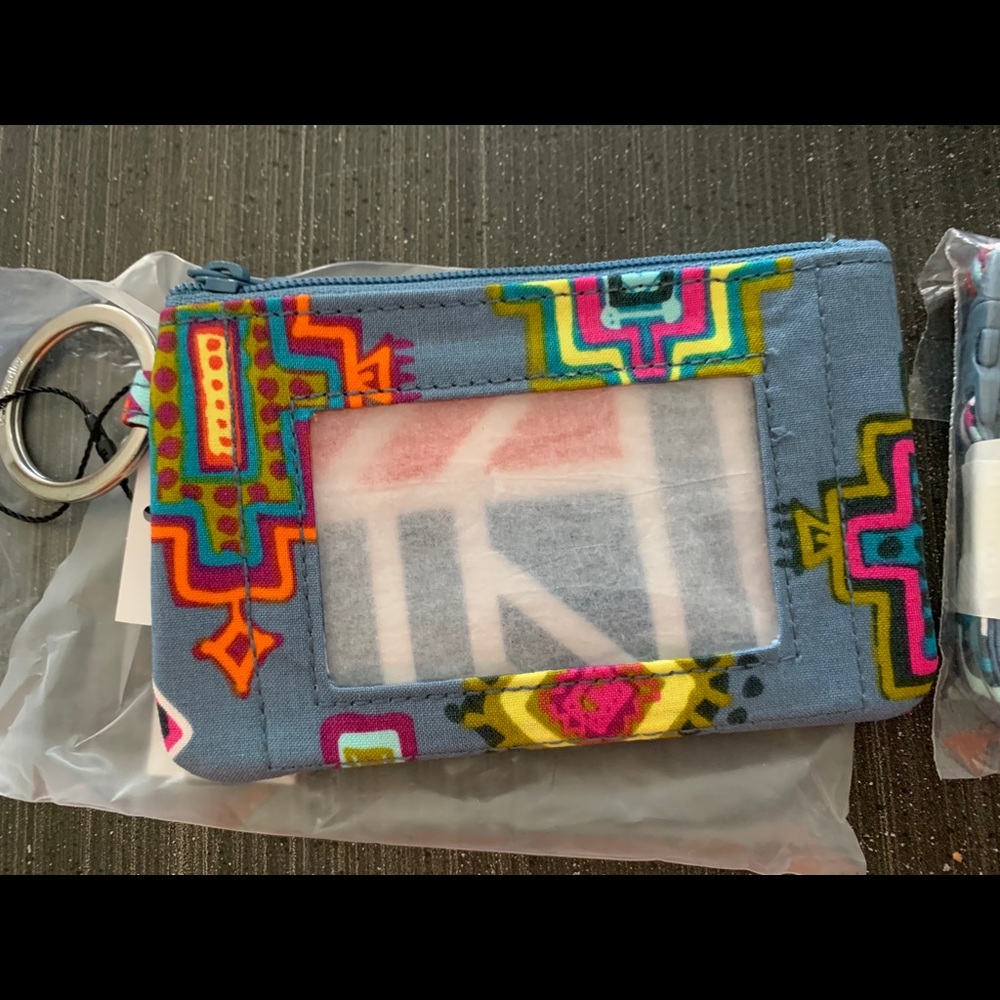 Vera Bradley zip ID case & Lanyard